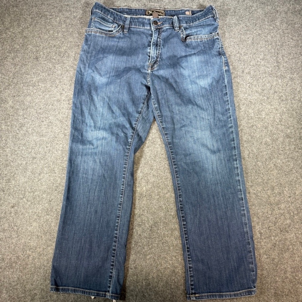 34 Heritage Charisma Comfort Fit Straight Leg Jeans Mens 38x32 Indigo Blue Denim